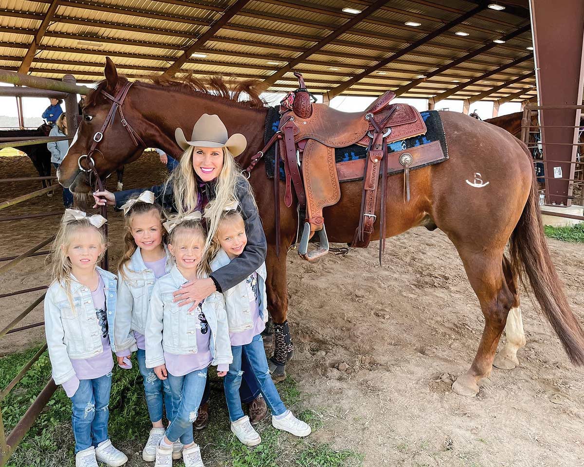 Sherri, aka “Granni” & her quadruplet Granddaughters, aka “Granni’s Angels,” 2021